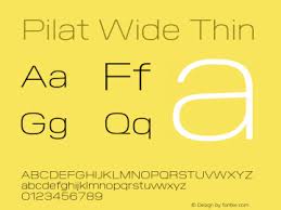 Пример шрифта Pilat Wide